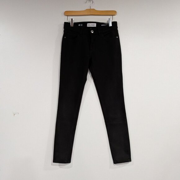 DL1961 Emma Power Legging Skinny Stretch Jeans Black Size 26 - Picture 1 of 8